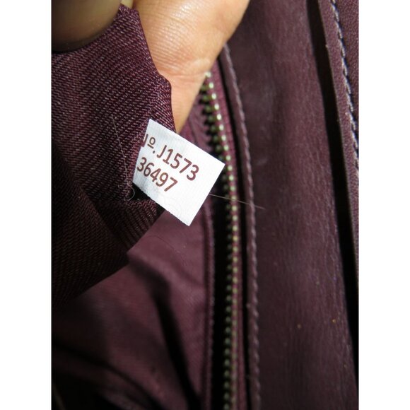 Coach Swagger 27 Cherry Metallic Pebble Leather Double Handle Satchel 36497 - Picture 13 of 15